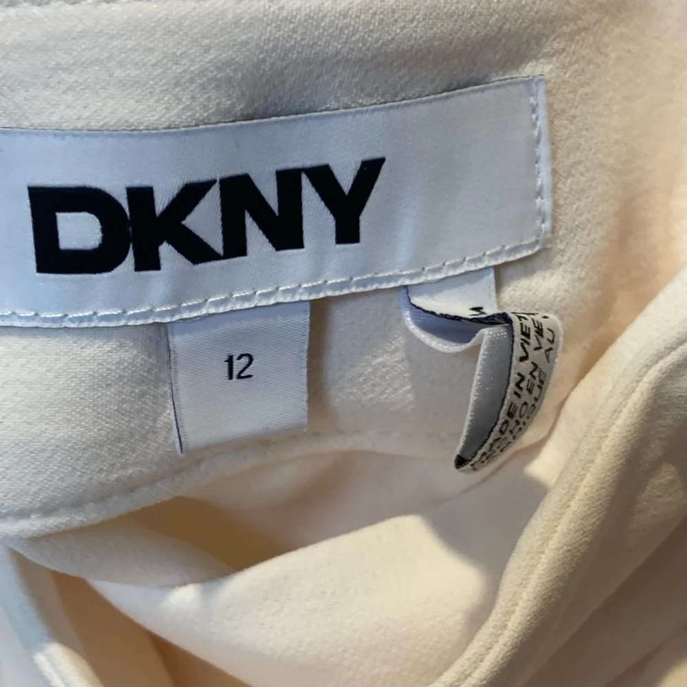 DKNY Cream A-Line Women's Skirt size 12 - Picture 3 of 5